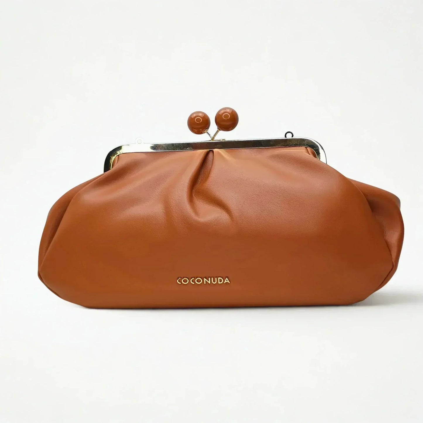 Brown Leather Clutch Bag - MS-4379