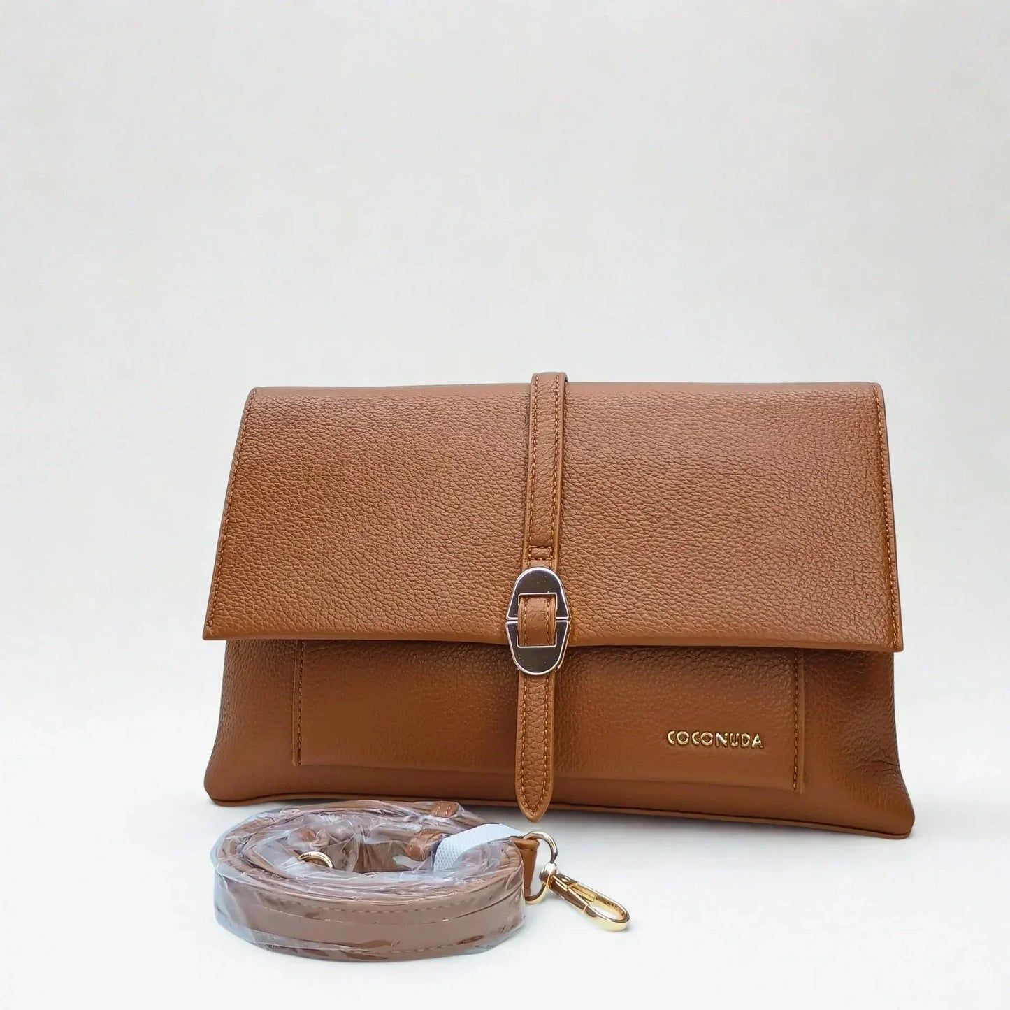 Brown Leather Clutch Bag - MS-9730