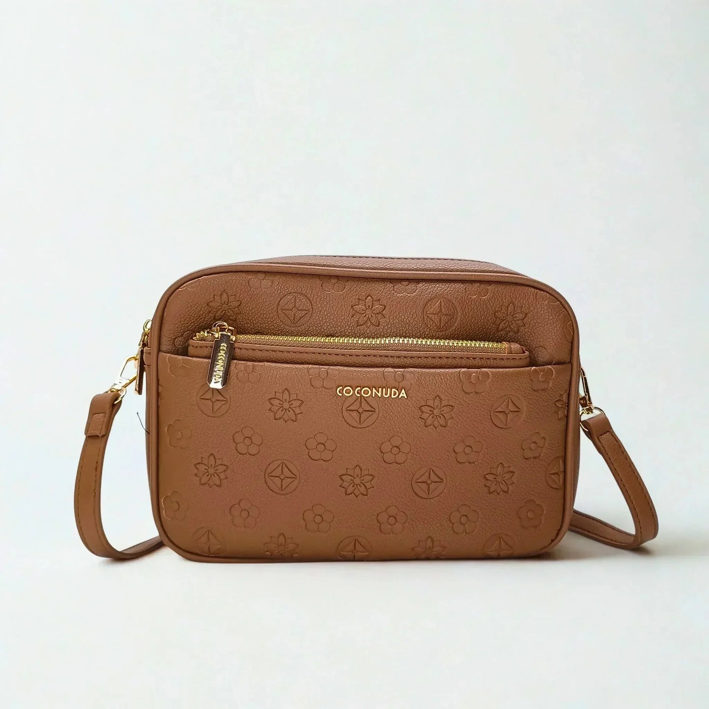 Brown Leather Crossbody Bag - MS-3751