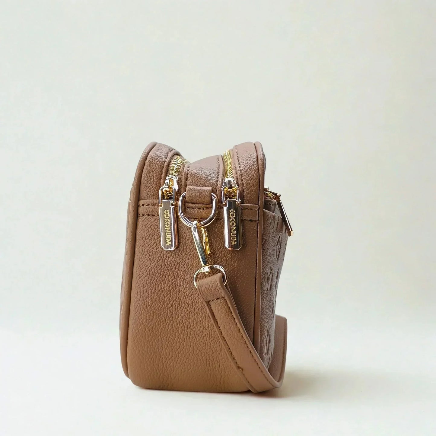 Brown Leather Crossbody Bag - MS-3751