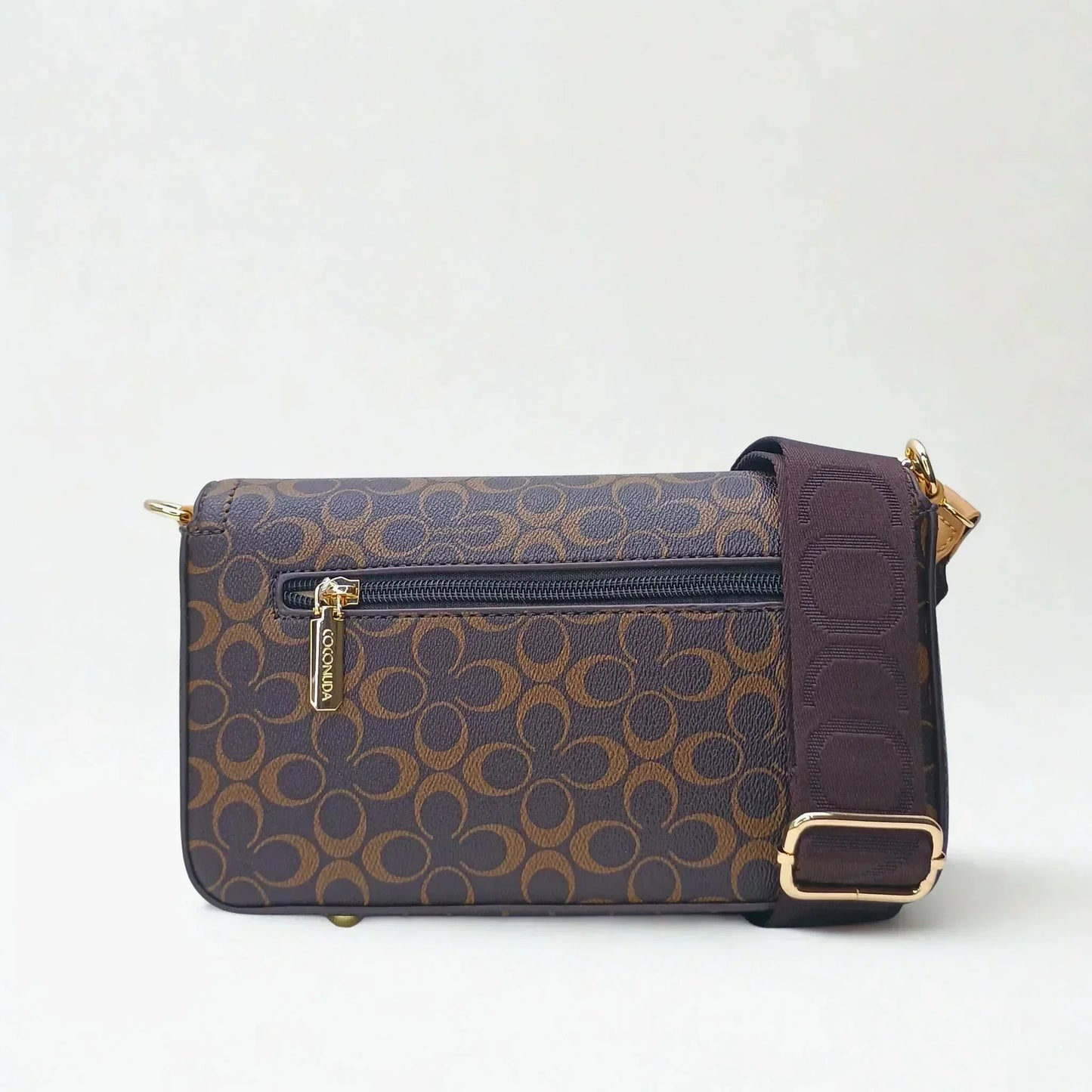 Brown Shoulder Bag with removable shoulder strap - MS-9723