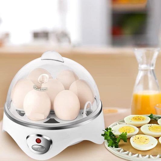 Modern Electric Egg Boiler for Boiled Eggs and Steamed Eggs and Container for 7 Eggs