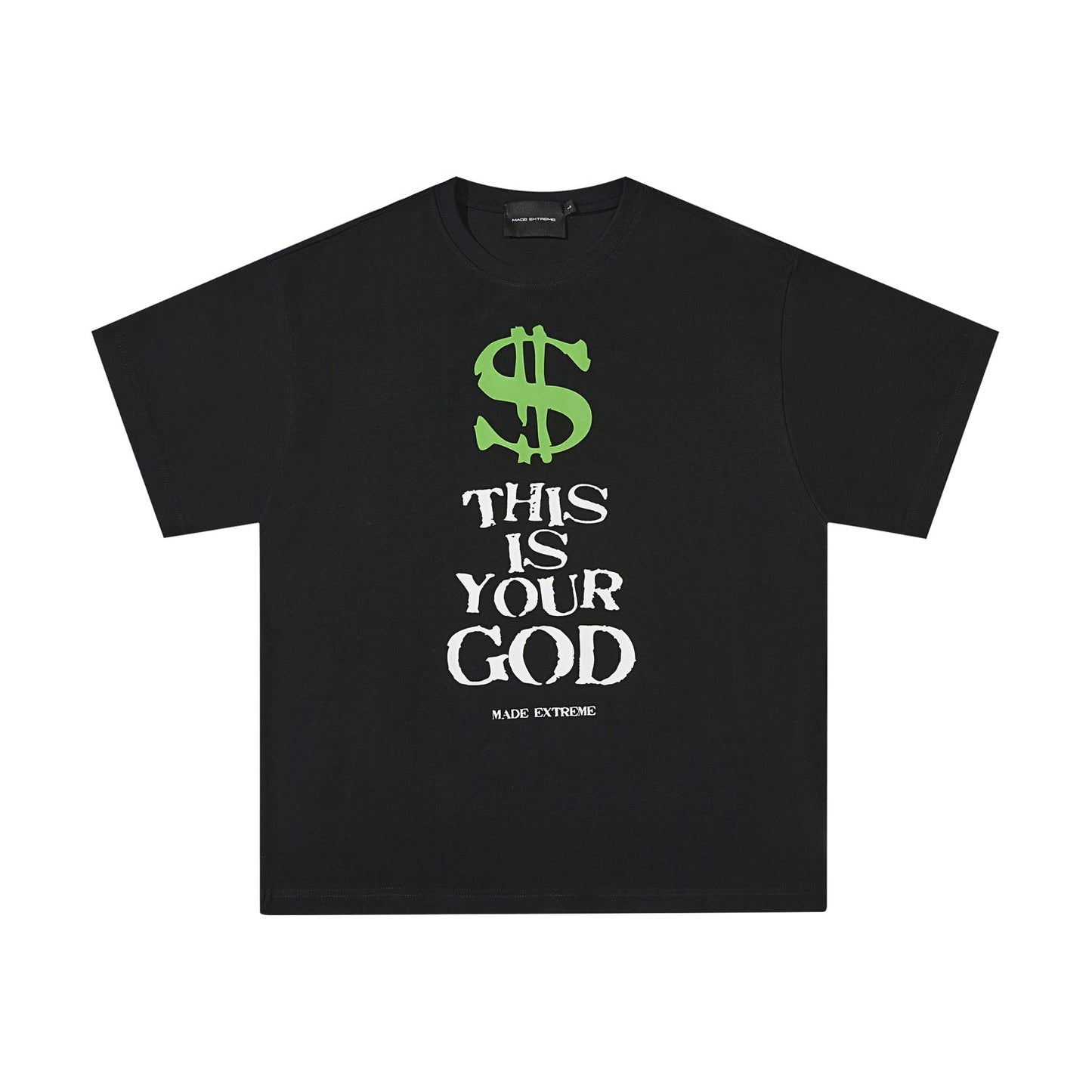 Retro Alphabet Short-sleeved T-shirt Shoulder Width Loose Couple's Tops
