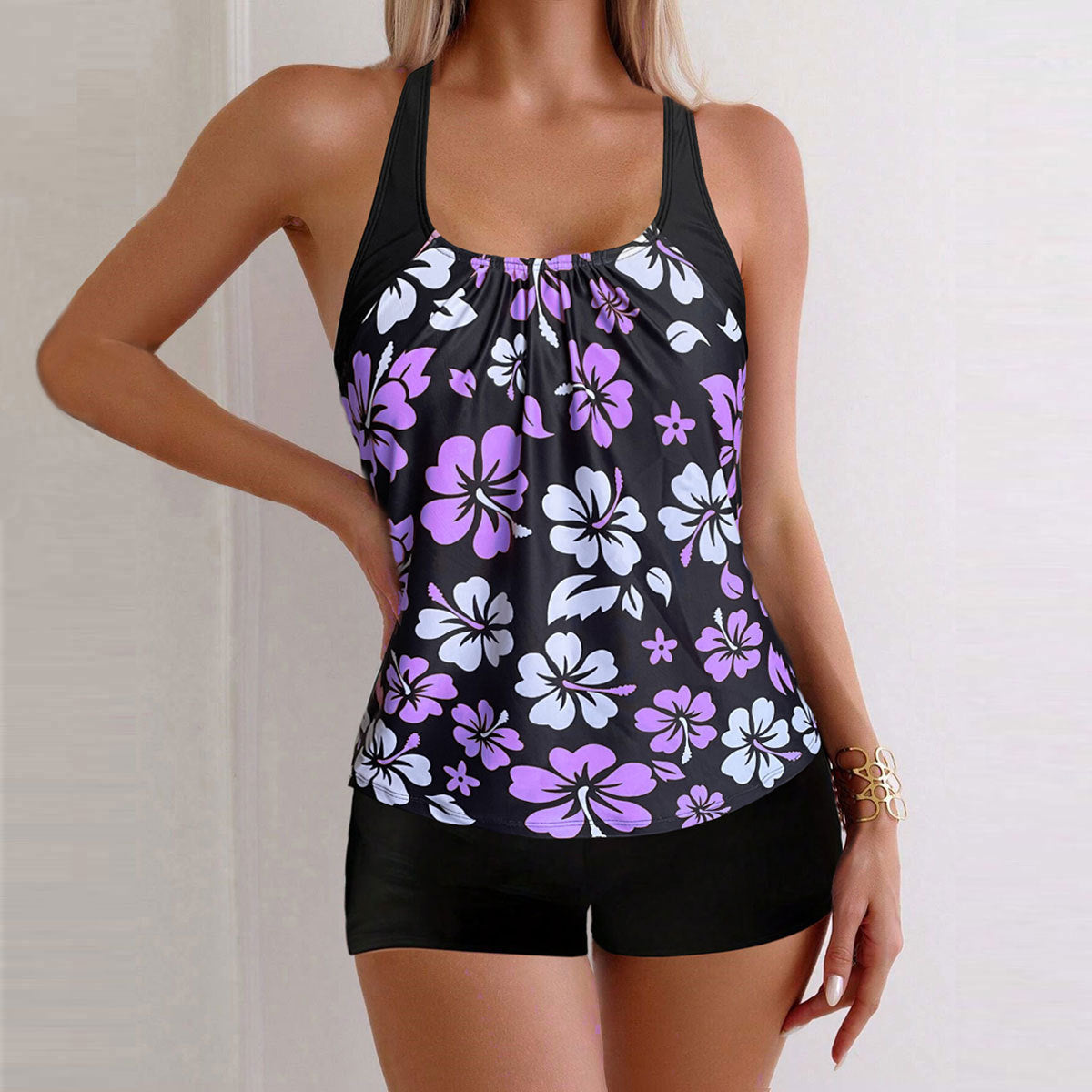 Lady Sexy Slim-fit Printed Boxers Suit