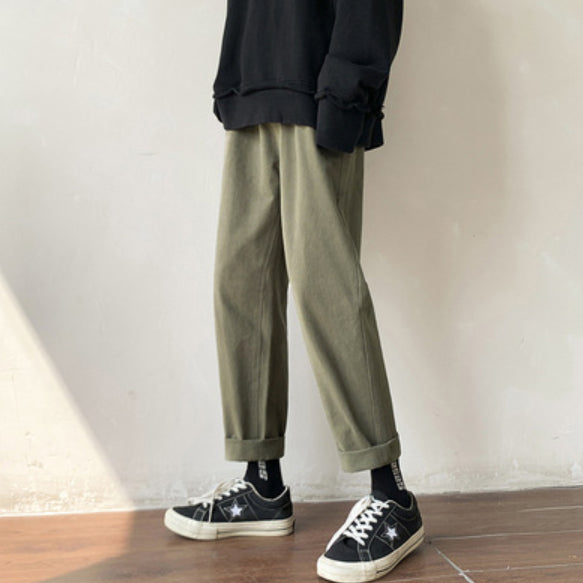 Men's Solid Color Loose Casual Pants