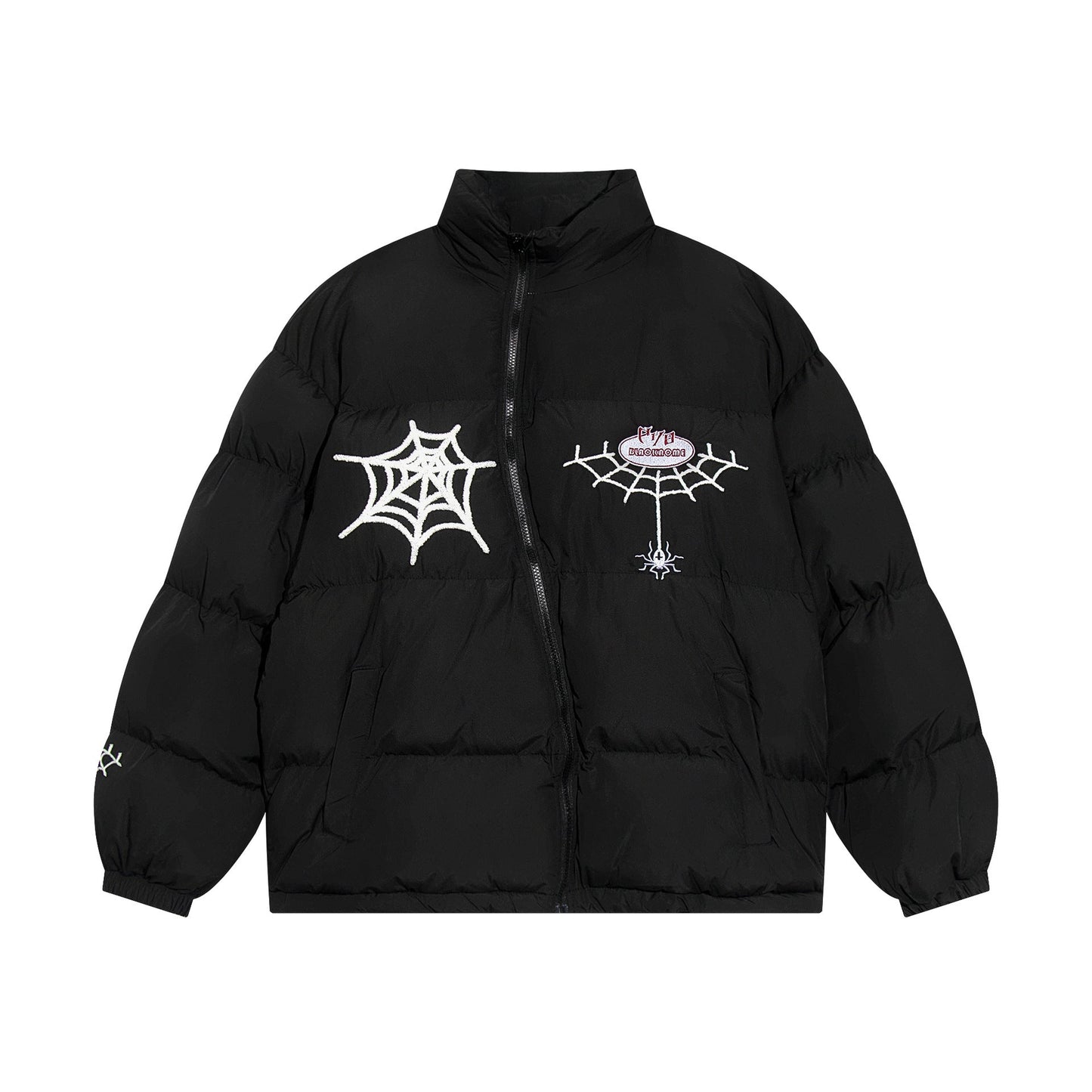 American Retro Hip Hop Embroidery Cotton-padded Coat Couple Winter Warm