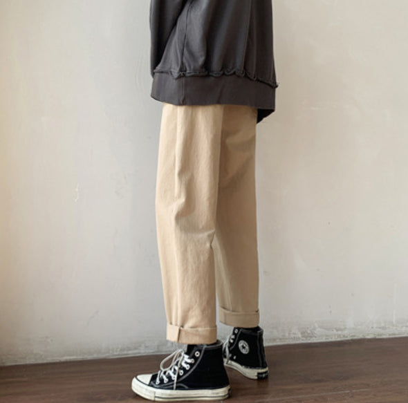 Men's Solid Color Loose Casual Pants