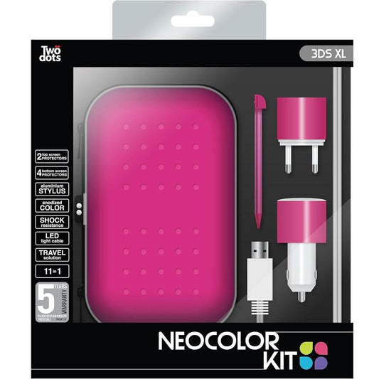 Twodots Neocolor Kit 11In1 Custodia Nintendo 3Ds Xl + Caricatore/Accessori Pink