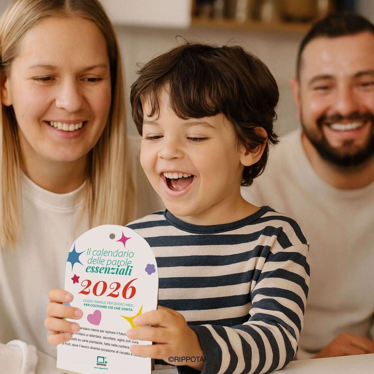 Calendario da tavolo in carta piantabile – Il calendario delle parole essenziali Rippotai