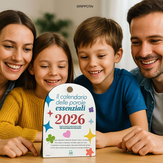 Calendario da tavolo in carta piantabile – Il calendario delle parole essenziali Rippotai