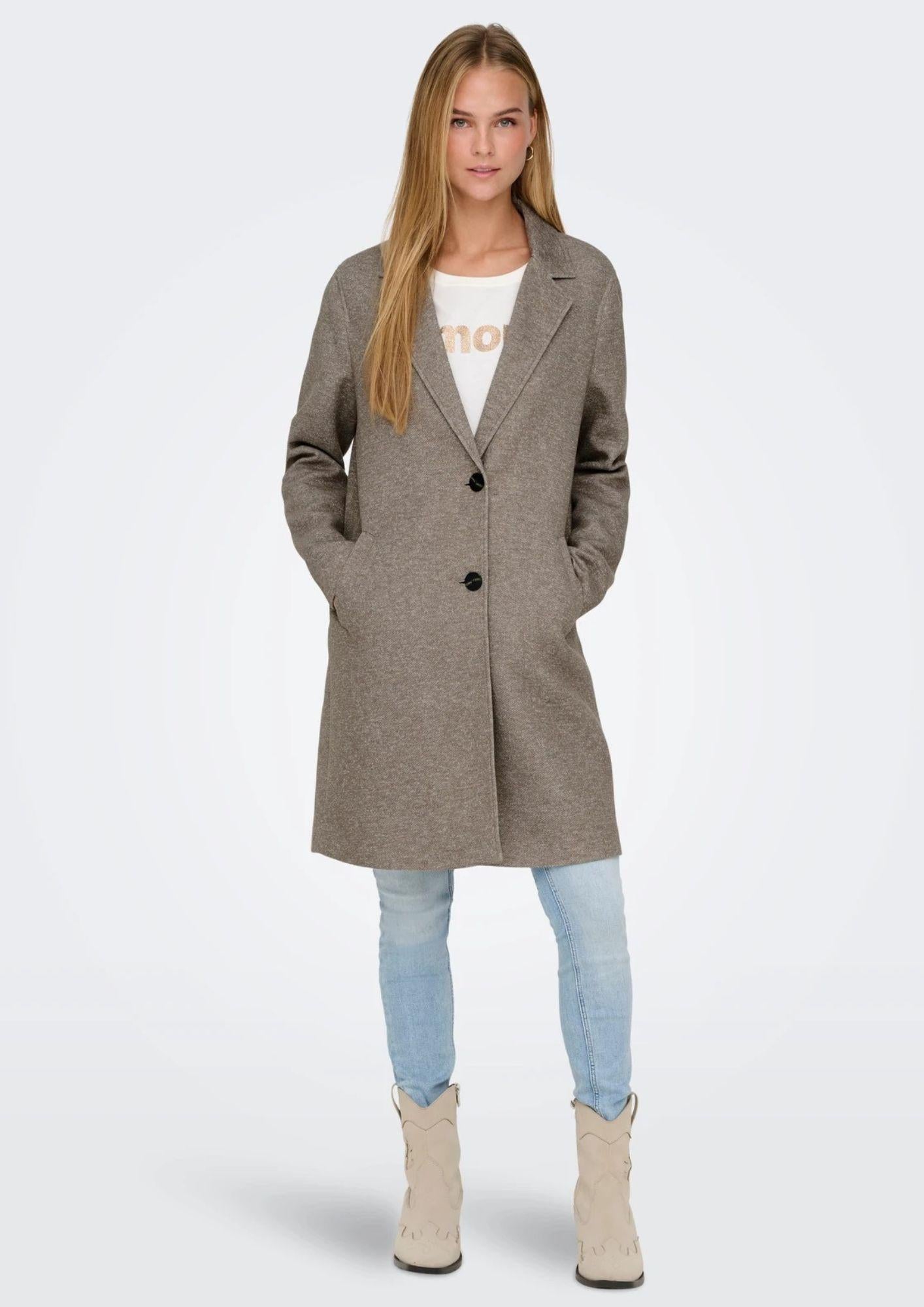 Only Cappotto Donna Sedona Marrone Noce
