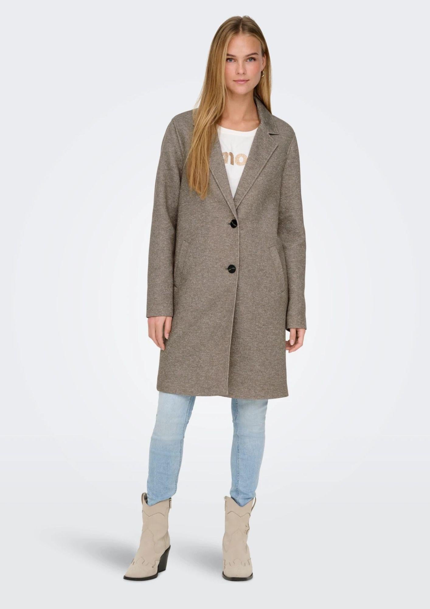 Only Cappotto Donna Sedona Marrone Noce