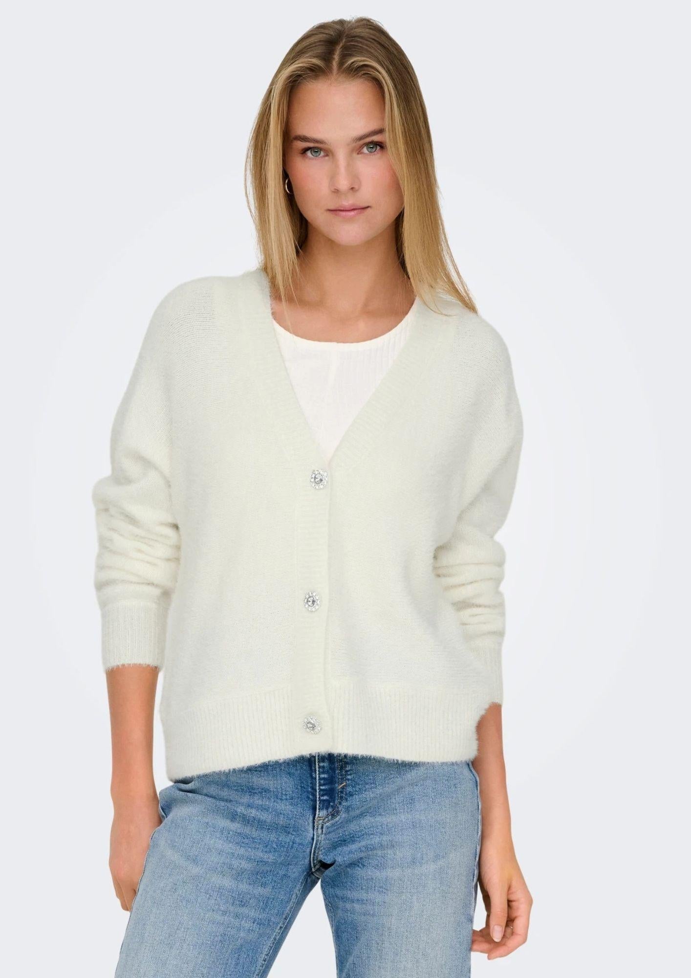 Only Cardigan Donna Lella Bianco