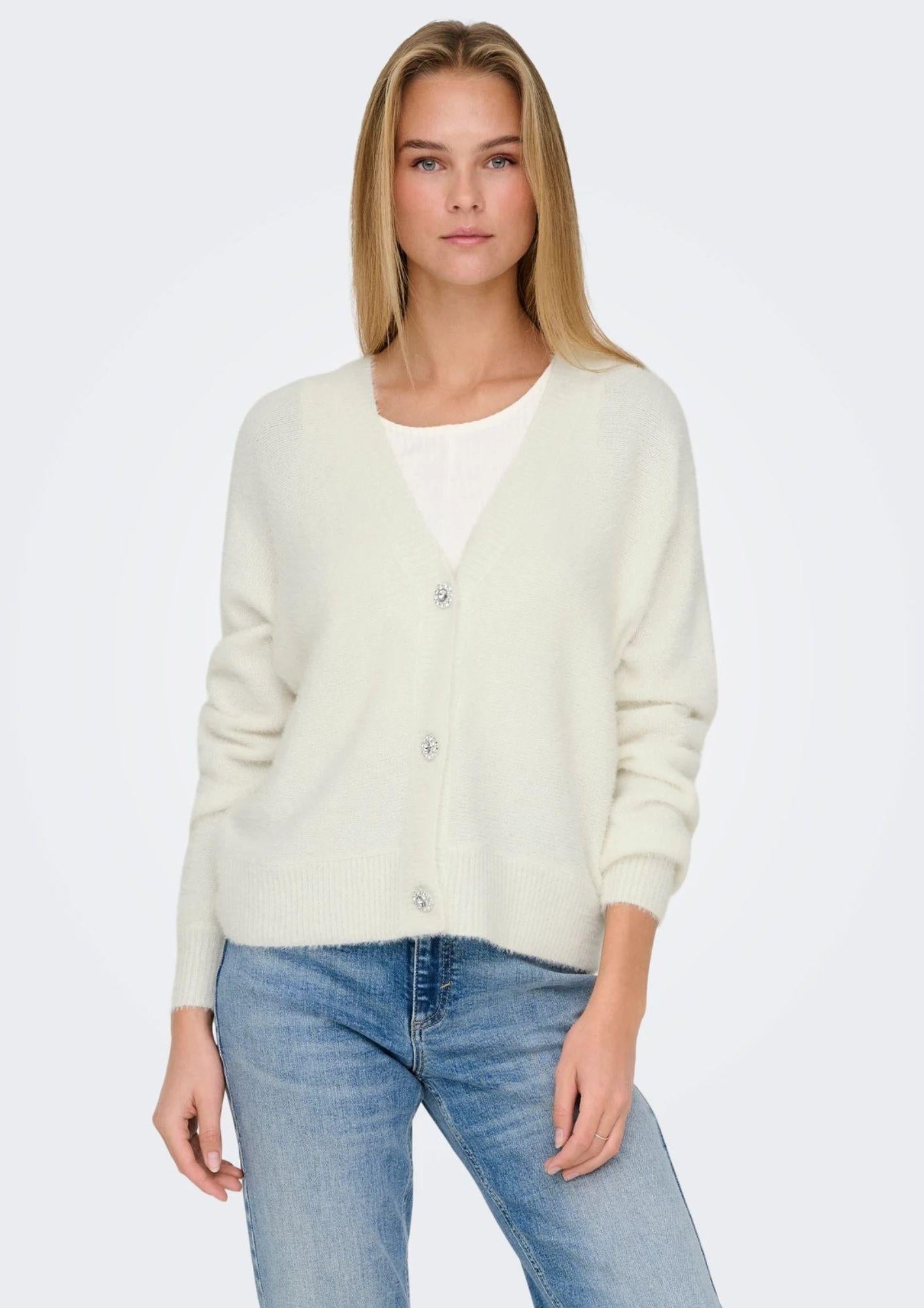 Only Cardigan Donna Lella Bianco