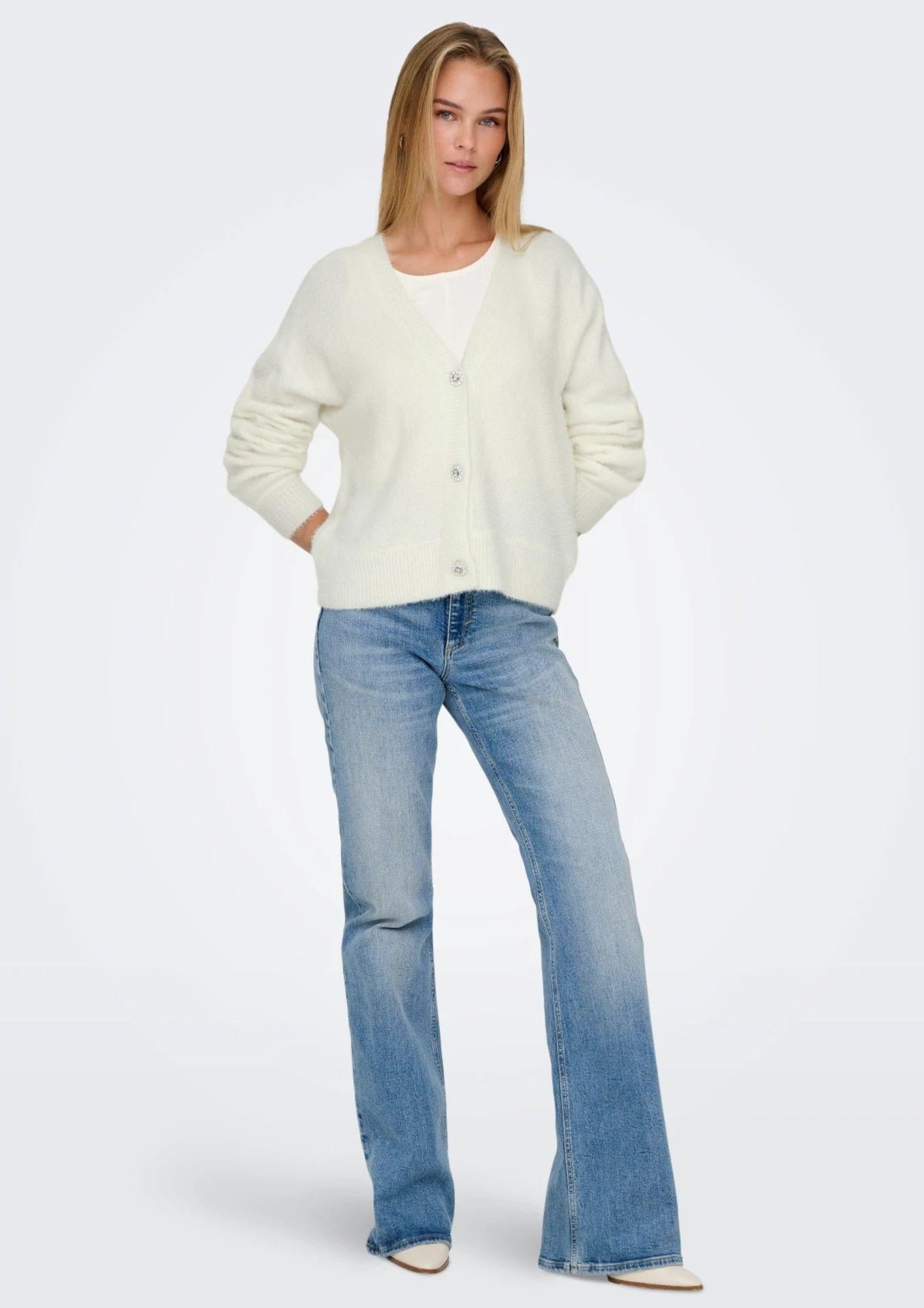 Only Cardigan Donna Lella Bianco