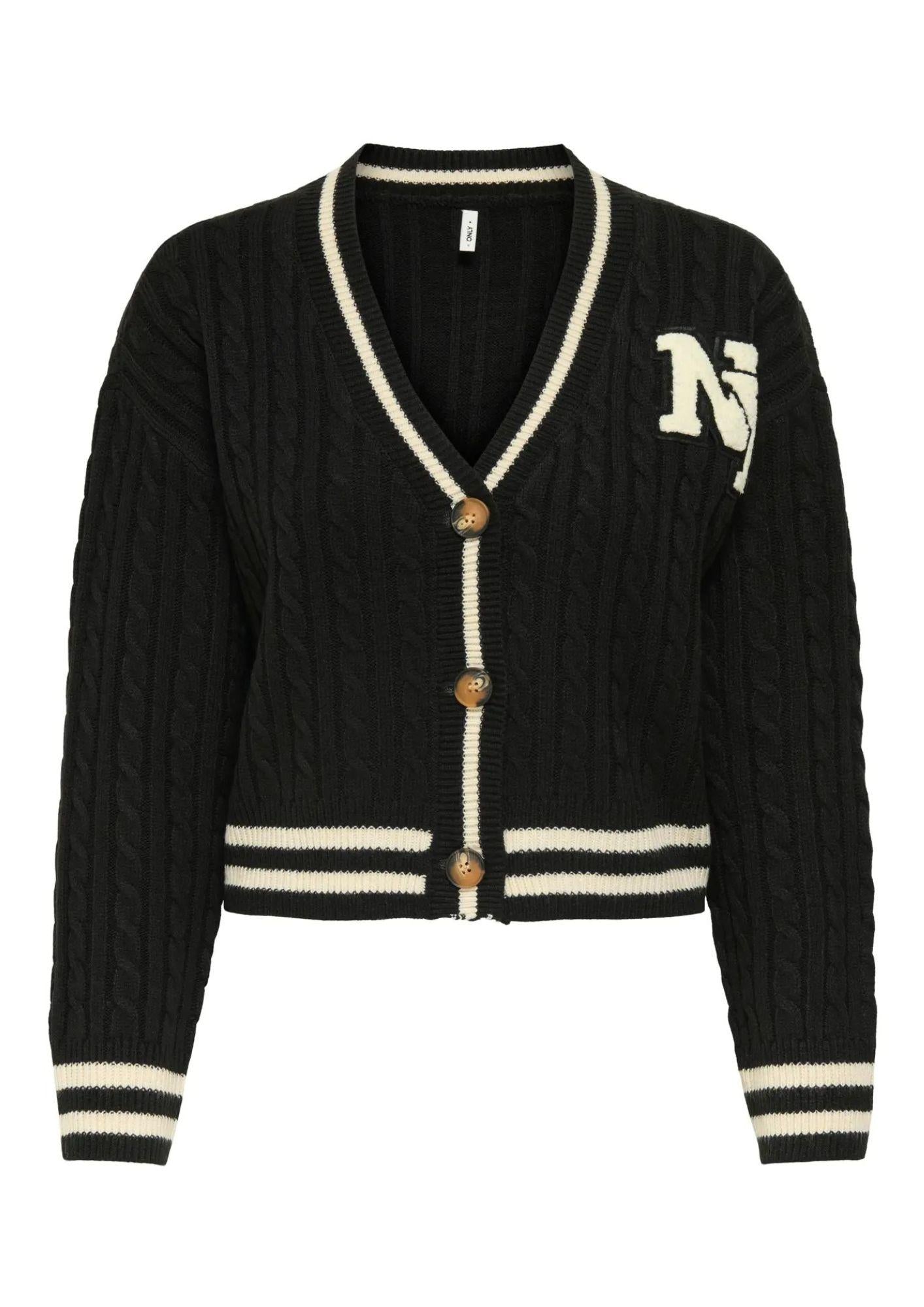 Only Cardigan Donna Thale Nero