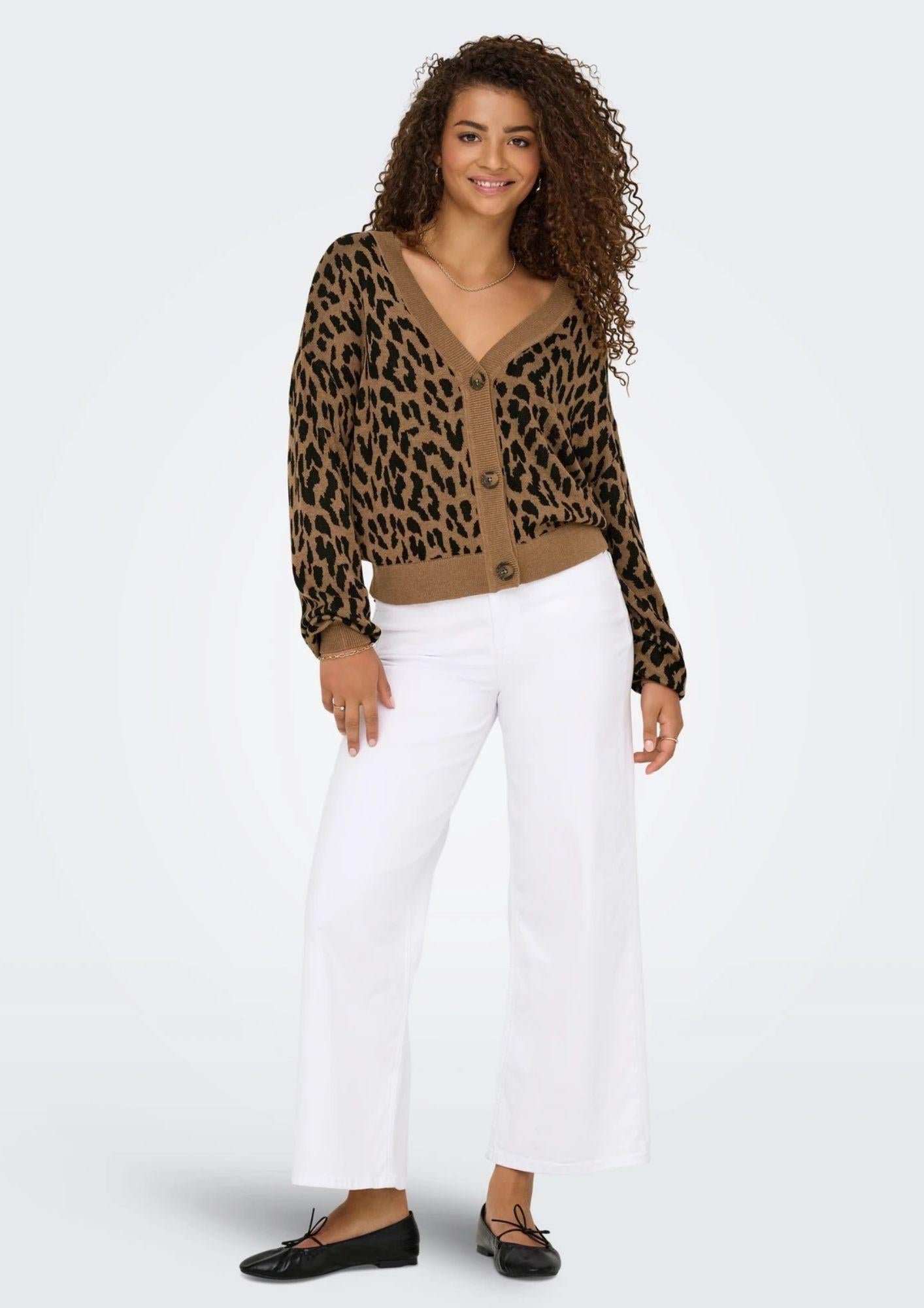 Only Cardigan Donna Vienna Marrone