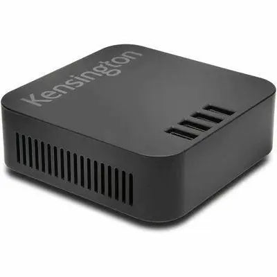Caricatore da Tavolo, 4 Porte USB, da 48W, per iPad e iPhone, Nero Kensington