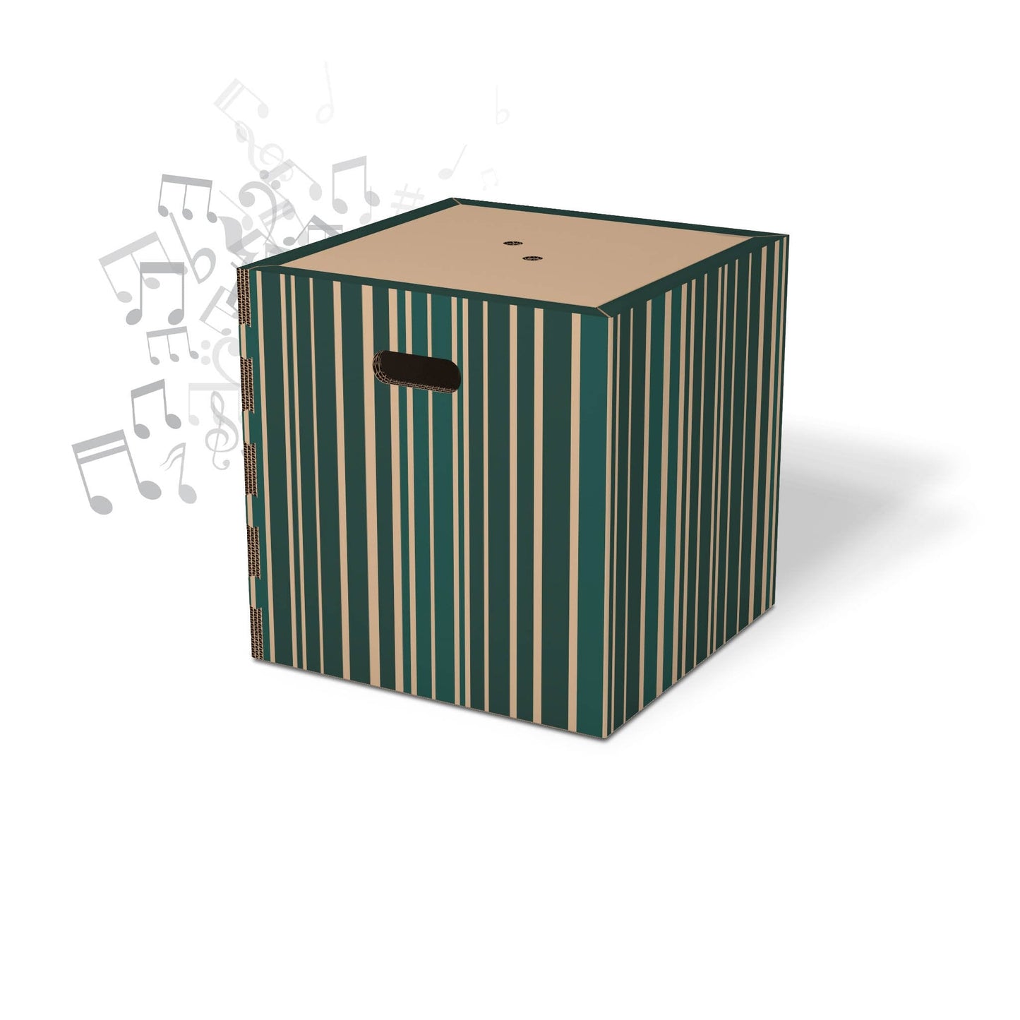 Cassa audio amplificata Soundpotai Chic Stripes – Pouf di design 40×40