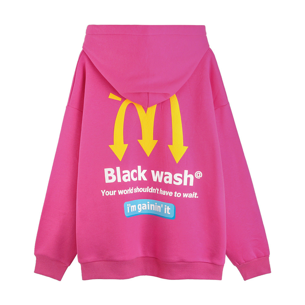 Men's European And American Loose Casual Autumn And Winter Hooded Pullover