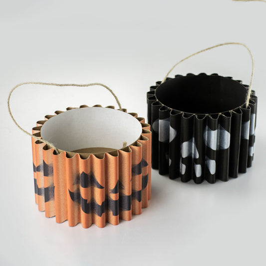 Cestino Halloween a forma di zucca riutilizzabile – Porta caramelle e paralume decorativo