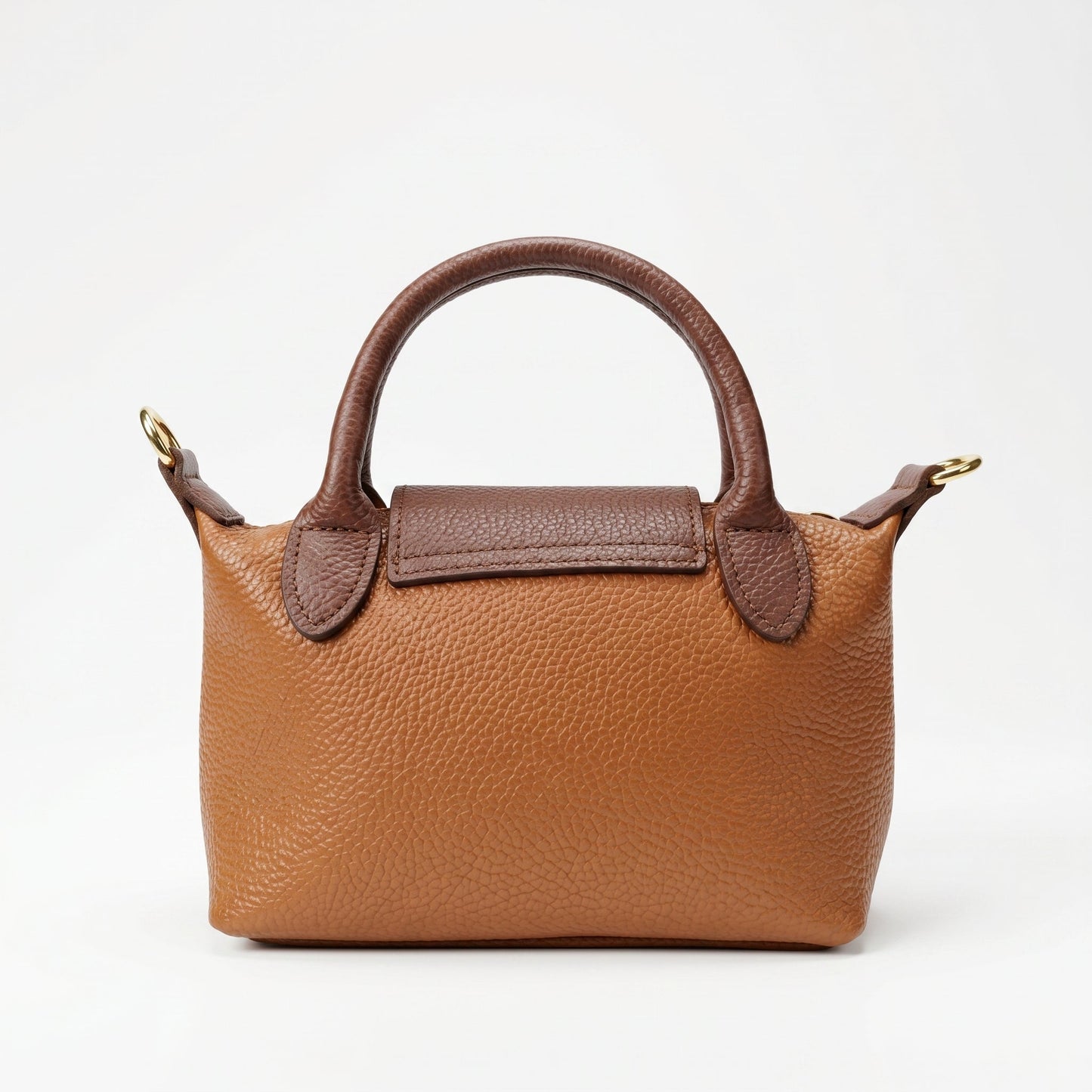 Venis Mini Borsa a Mano da Donna Bicolore in Vera Pelle con Patta e Ciondolo SD