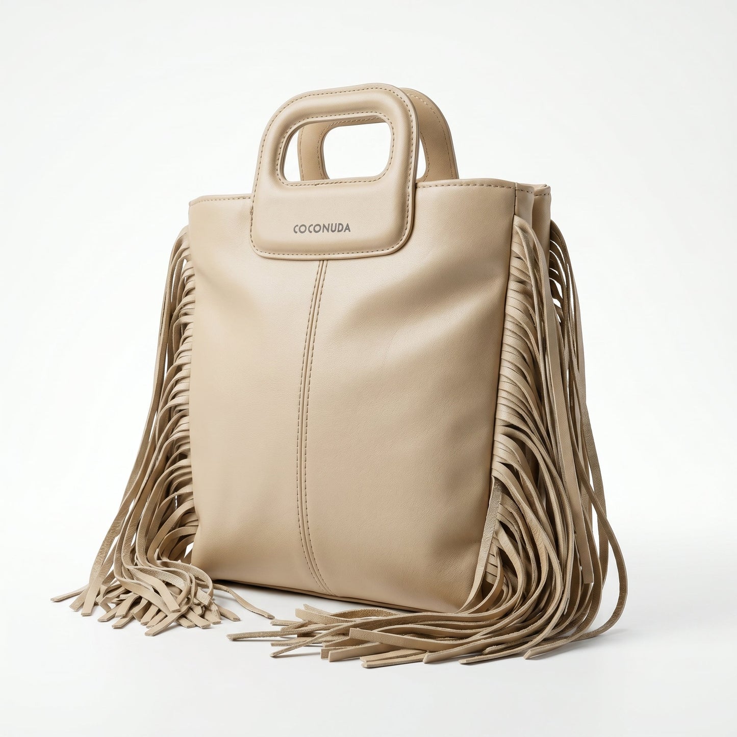 Coconuda Borsa Tote con Frange – Manico Strutturato e Tracolla Removibile