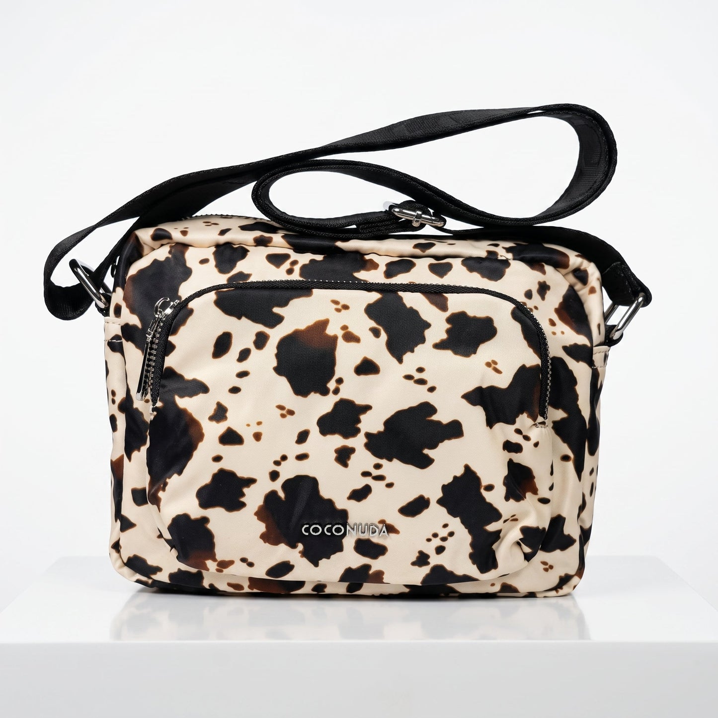 Borsa Coconuda Zebrata in Nylon con Stampa Animalier