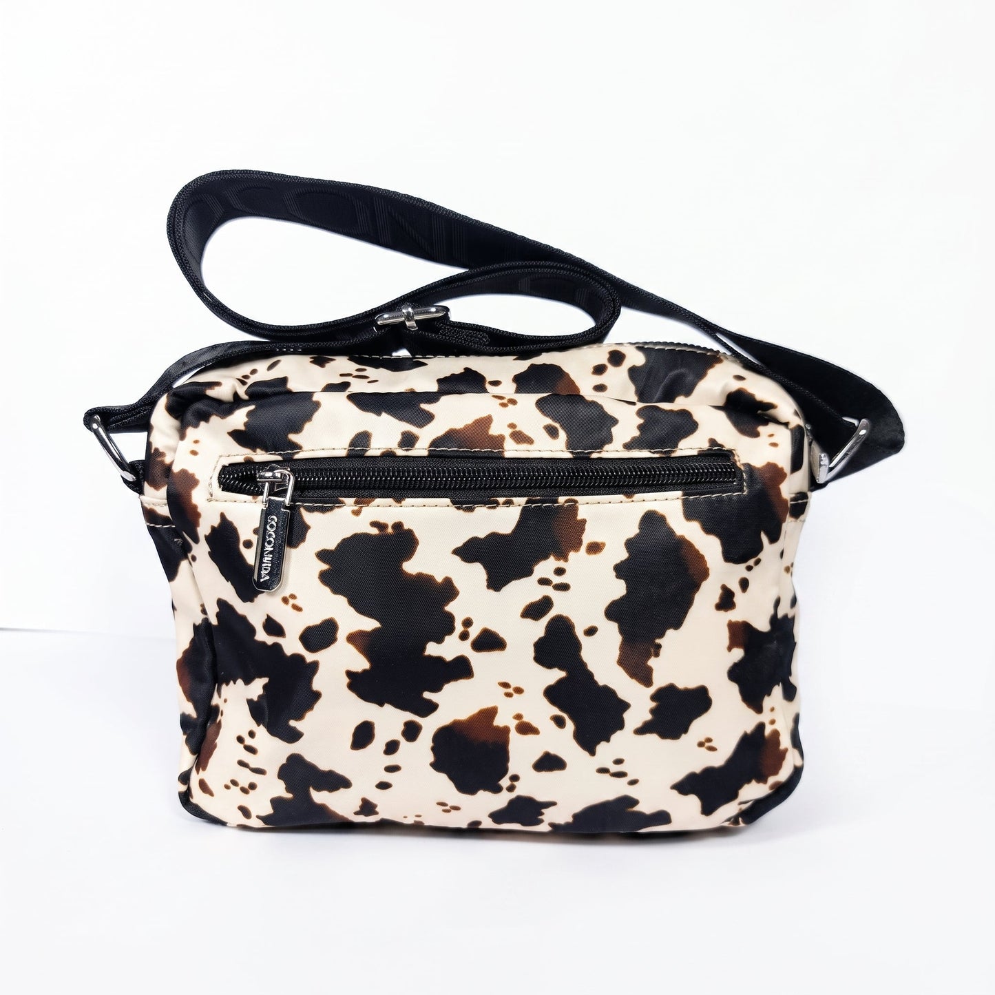 Borsa Coconuda Zebrata in Nylon con Stampa Animalier