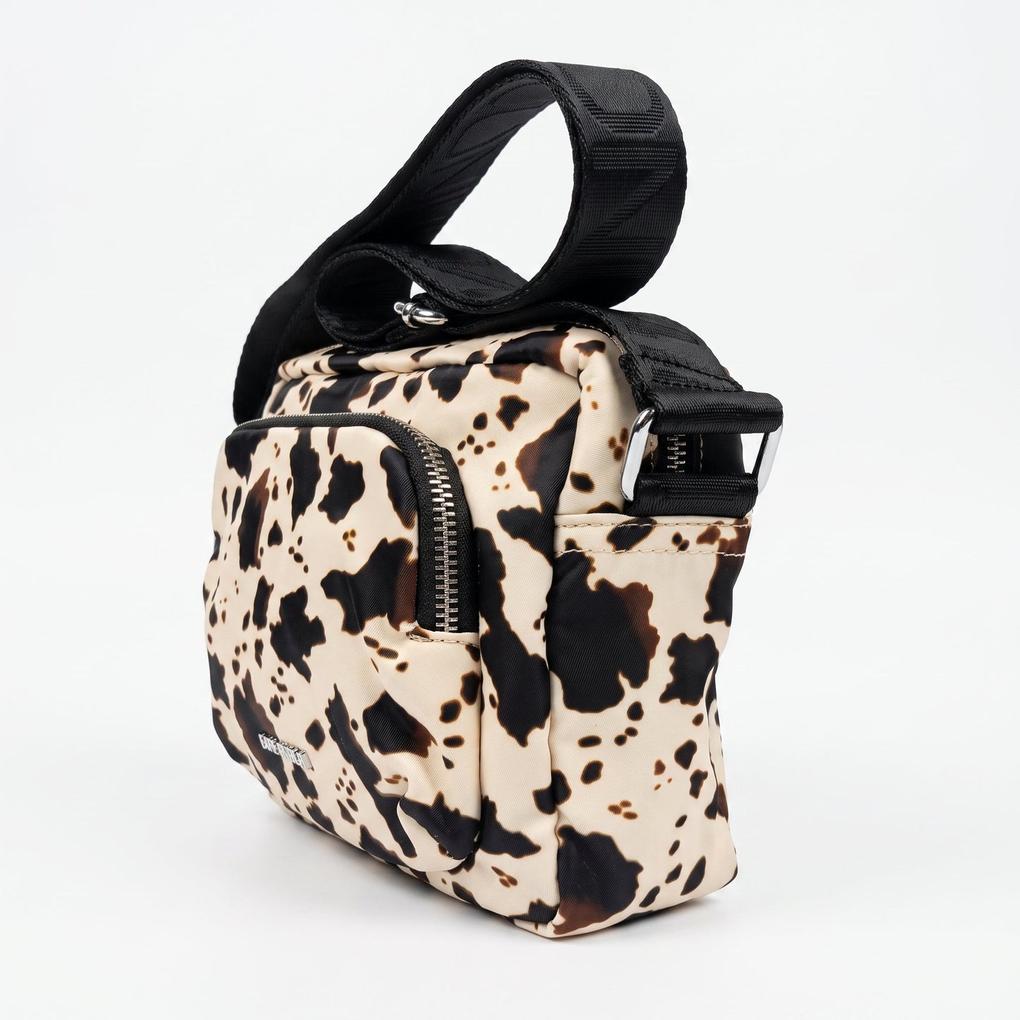 Borsa Coconuda Zebrata in Nylon con Stampa Animalier
