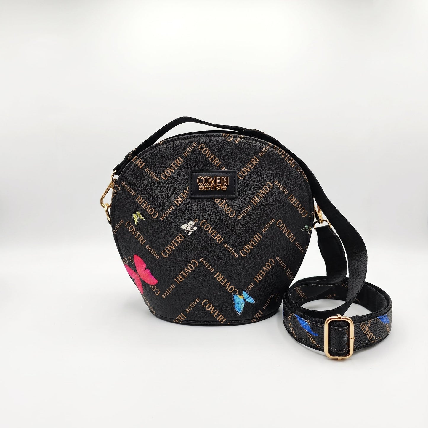 Borsa a Tracolla Coveri Active Tonda – Monogram con Farfalle