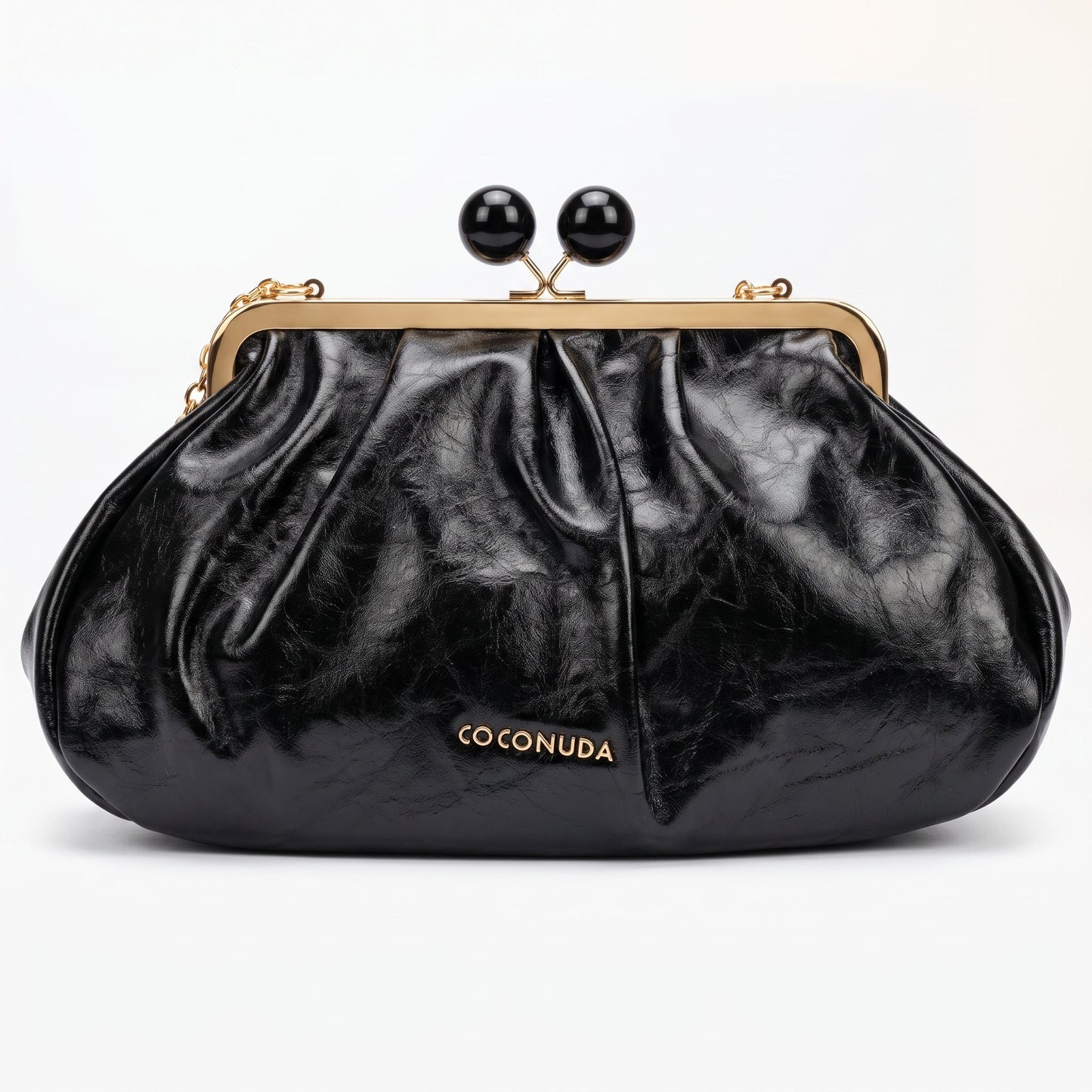 Brown Leather Clutch Bag - MS-4379