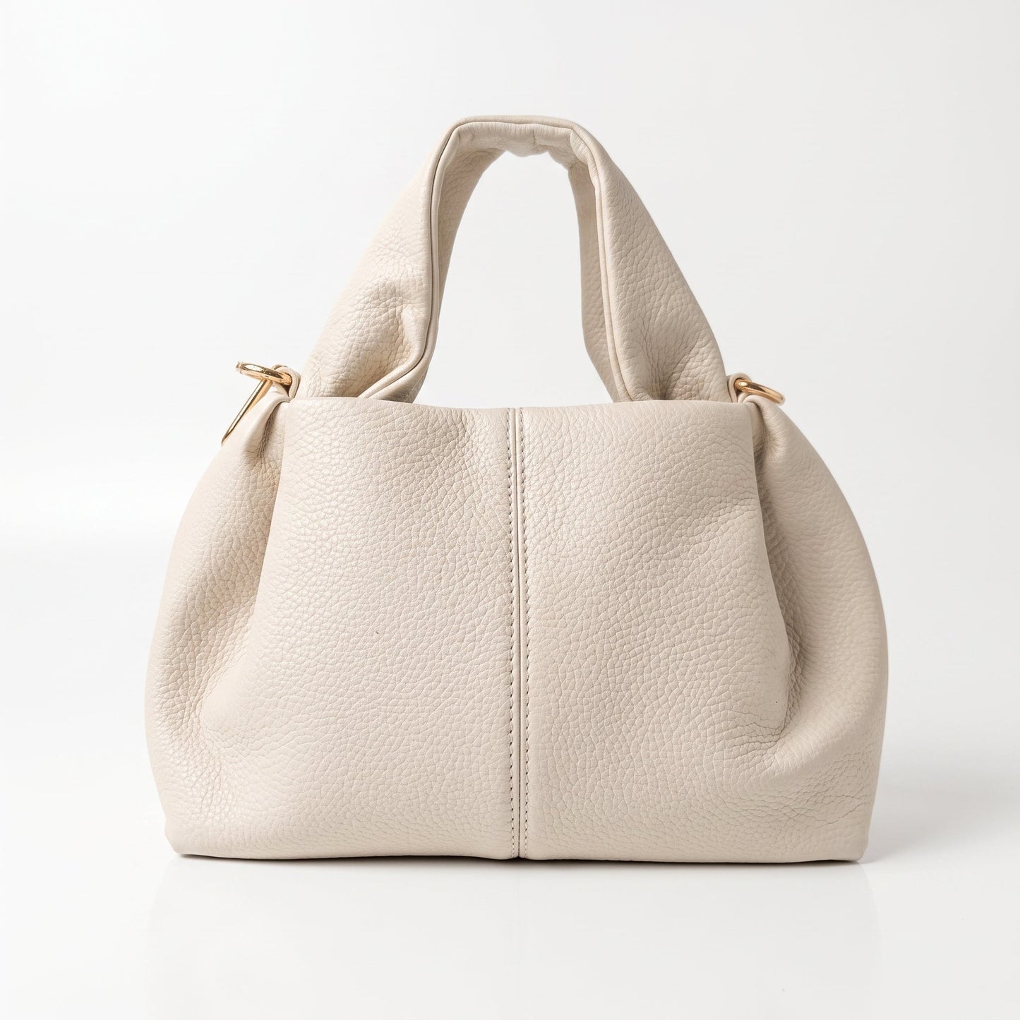 Borsa a Mano Coconuda in Ecopelle Goffrata con Charm Decorativo e Tracolla
