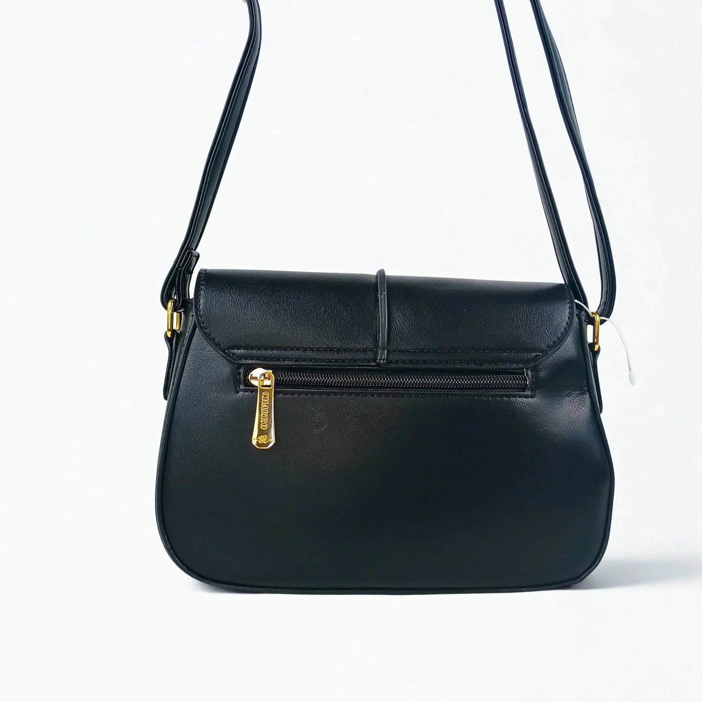 Charro Black Leather Flap Bag - MS-5944