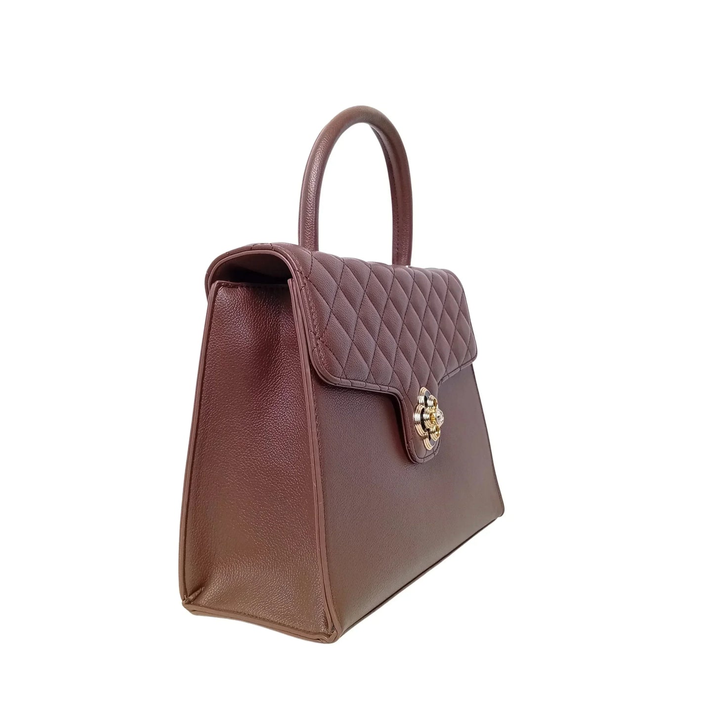 Clover clasp leather handbag MS-4458