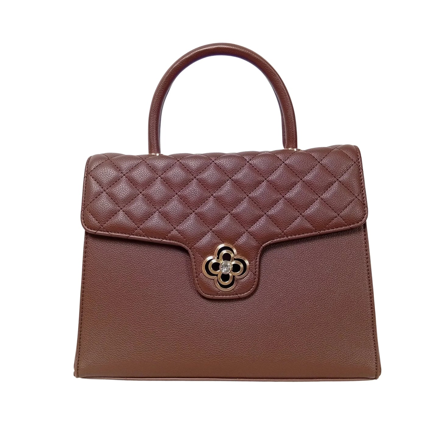 Clover clasp leather handbag MS-4458