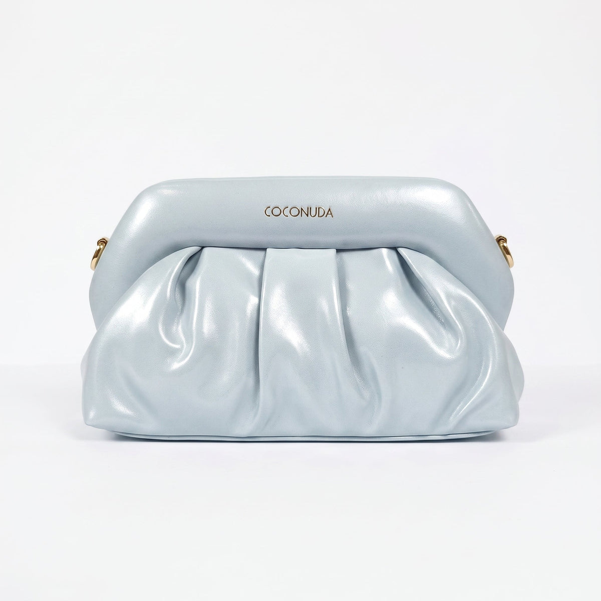 Coconuda Pochette Drappeggiata con Chiusura a Clip