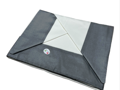 Completo letto con bordo art: feel in cotone | made in Italy