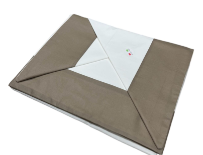 Completo letto con bordo art: feel in cotone | made in Italy