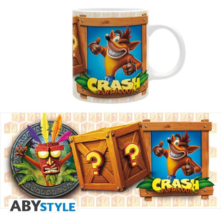 ABYSTYLE TAZZA "CRASH BANDICOOT" MUG BICCHIERE CAFFÈ CERAMICA CON MANICO 320ML