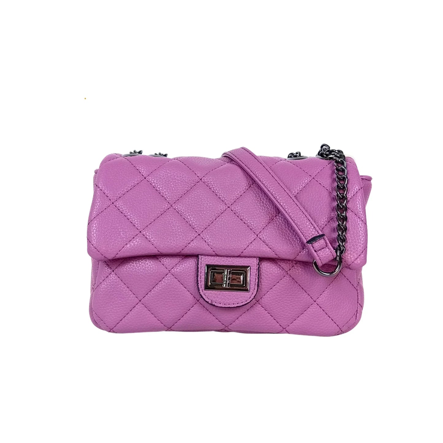 Crossbody Bag in Leather - chain strap MS-5777