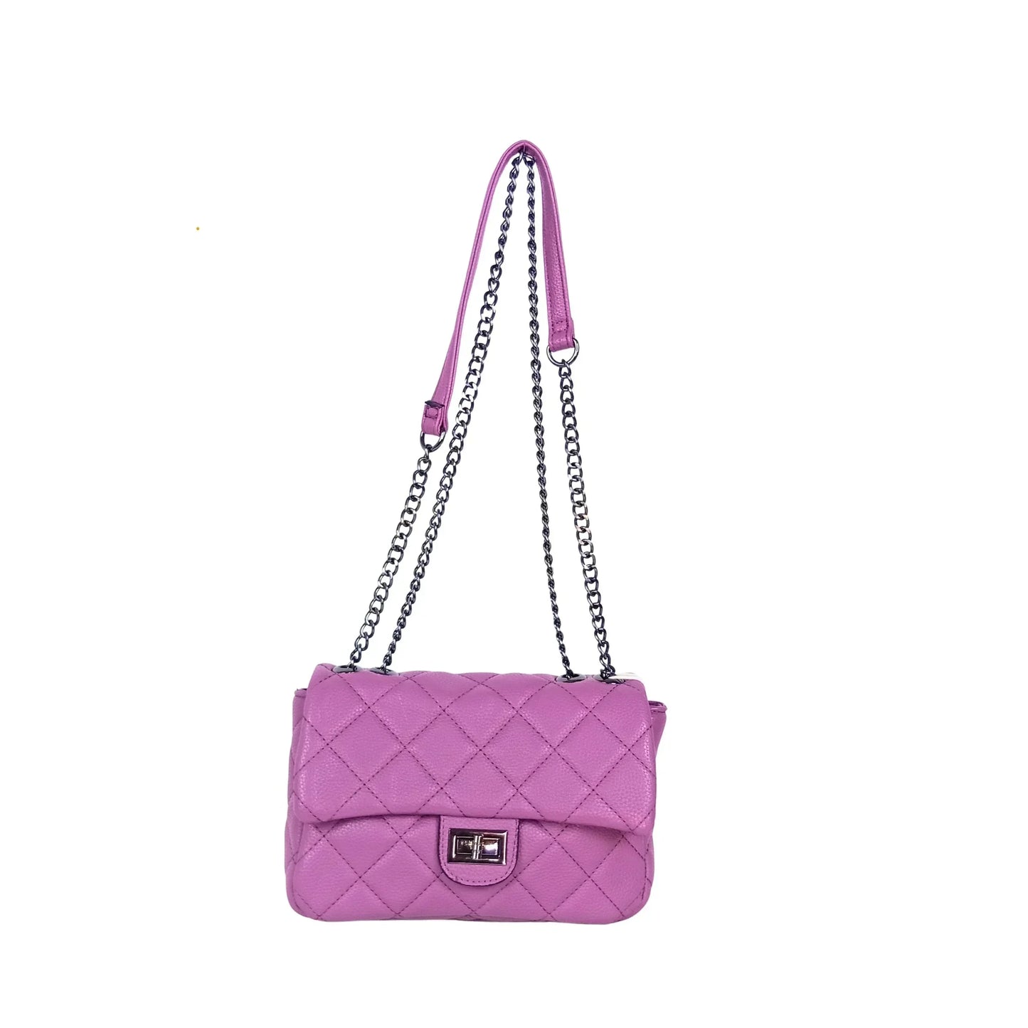 Crossbody Bag in Leather - chain strap MS-5777