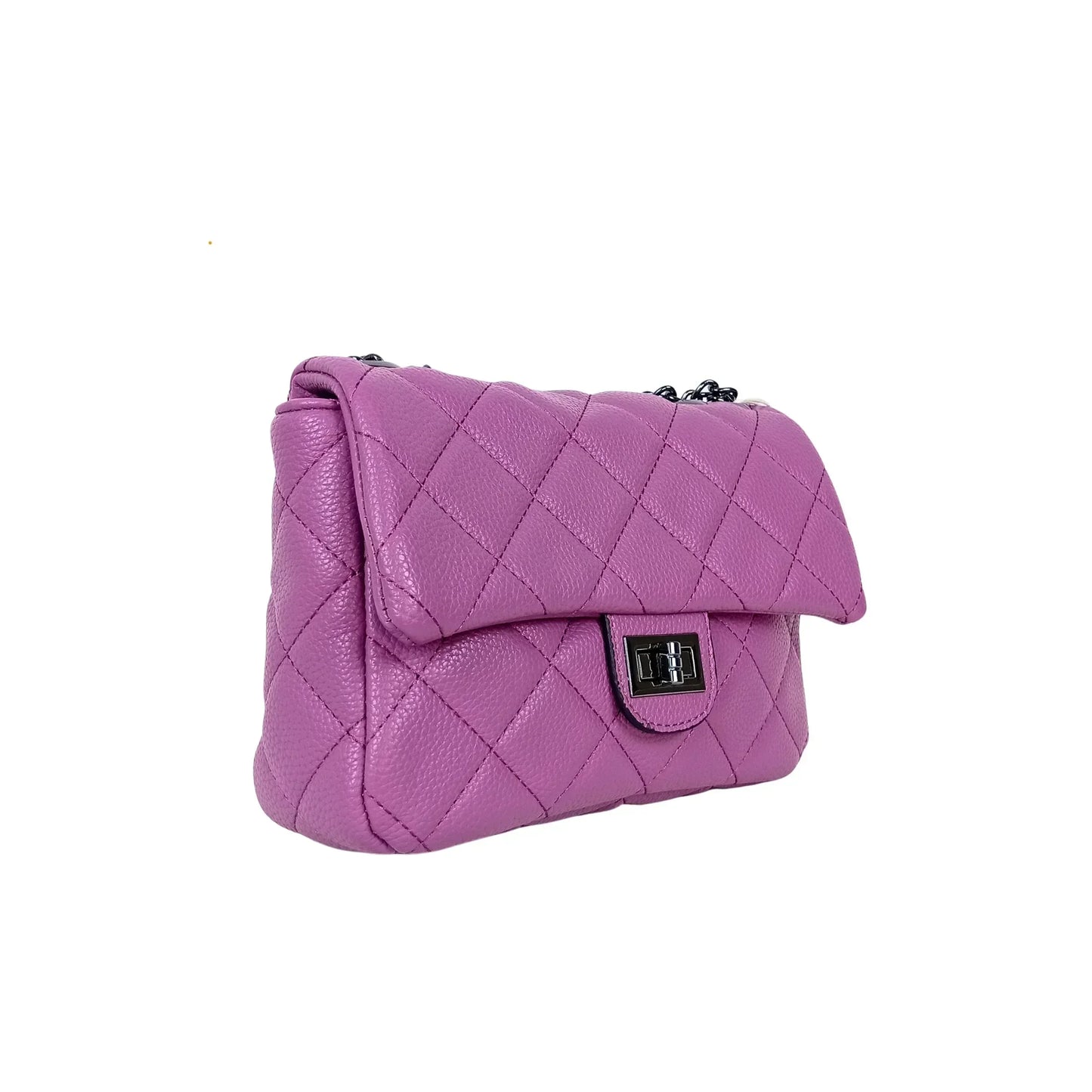 Crossbody Bag in Leather - chain strap MS-5777