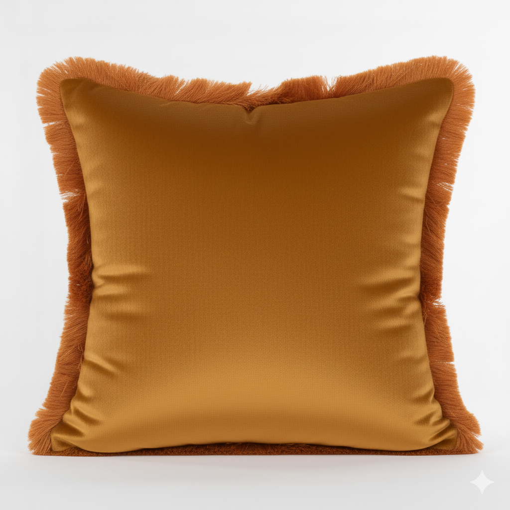 Cuscino Arredo in Velluto con Frange 45x45 cm