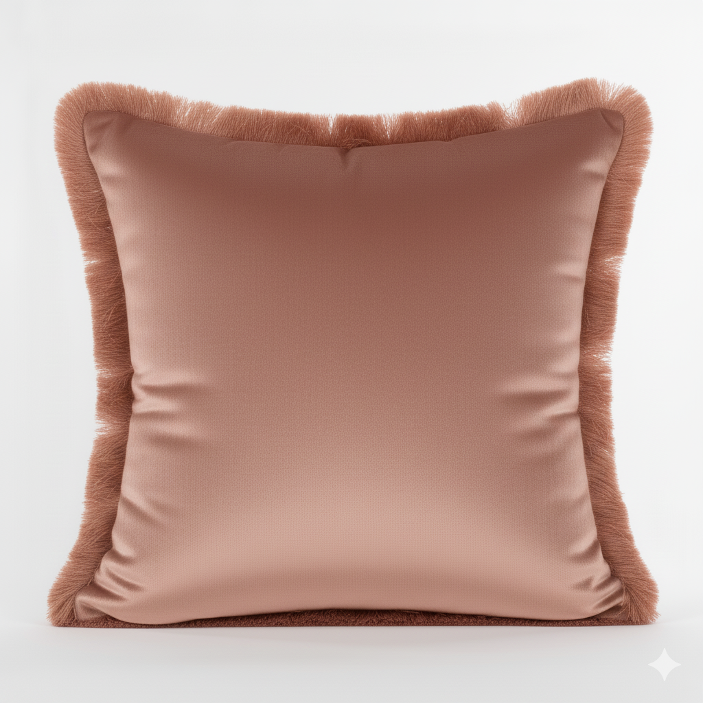 Cuscino Arredo in Velluto con Frange 45x45 cm