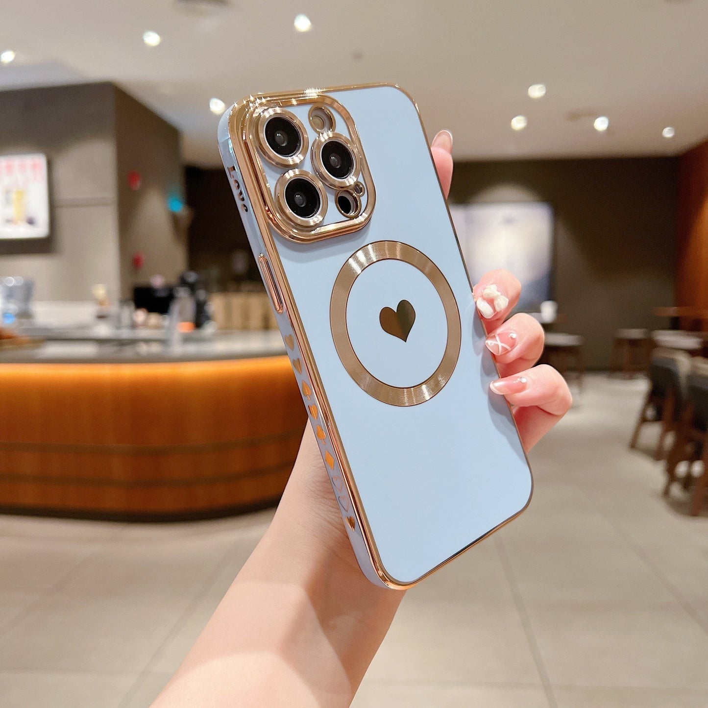 YUSHISTONE Caring Lady Magnetic Phone Case Suitable For IPhone15promax/15pro/ 14promax/13/14/12promax Soft Side Back Cover Lens Protection Phone Case