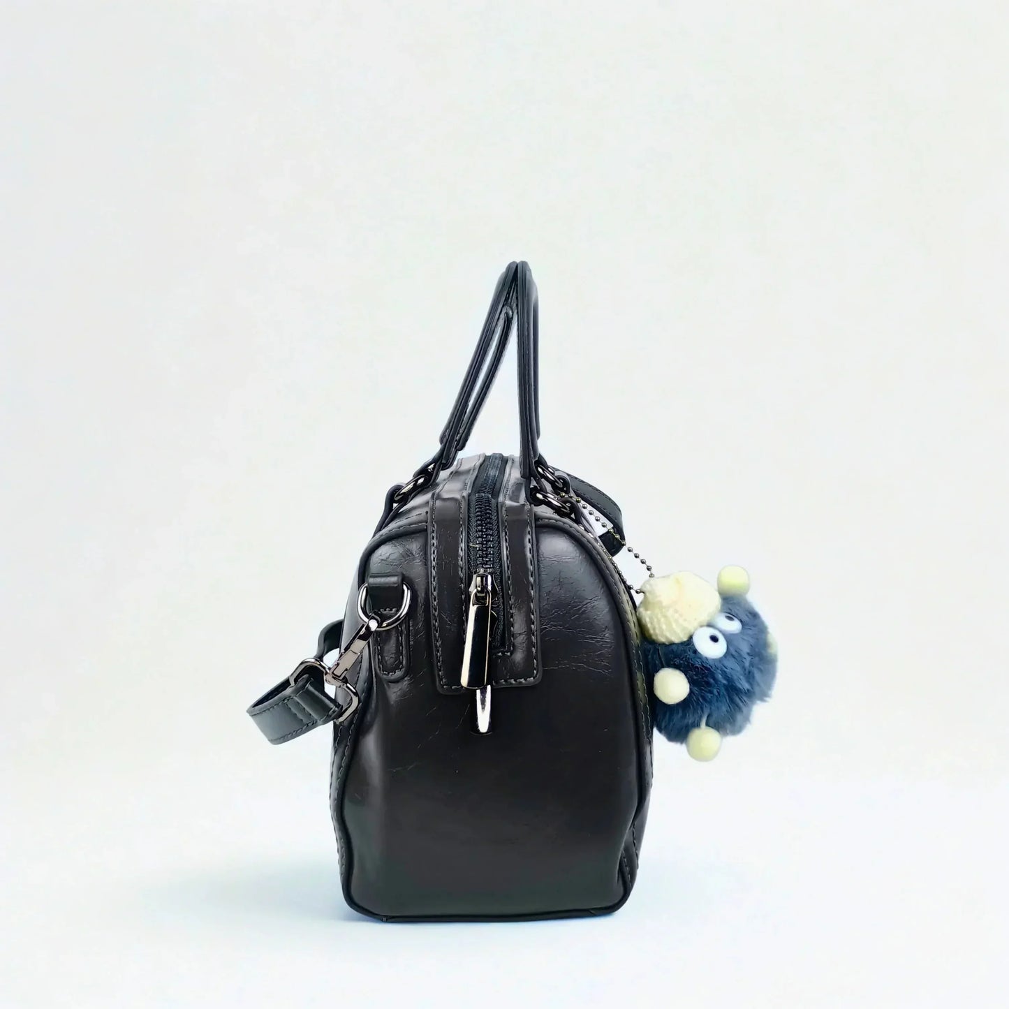 Dark Gray Faux Leather Handbag MS-1283