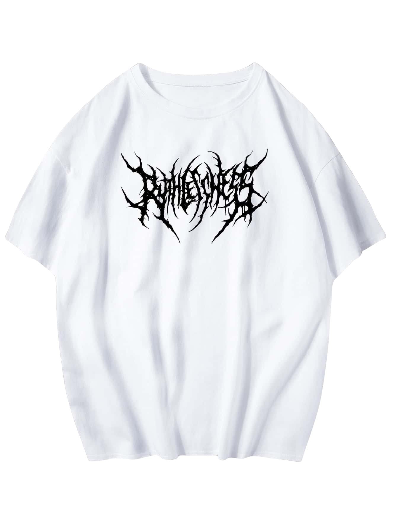 Women's Short Sleeve Letter T-shirt Printed Pattern Casual Loose Short Sleeves Pullover Base Round Neck