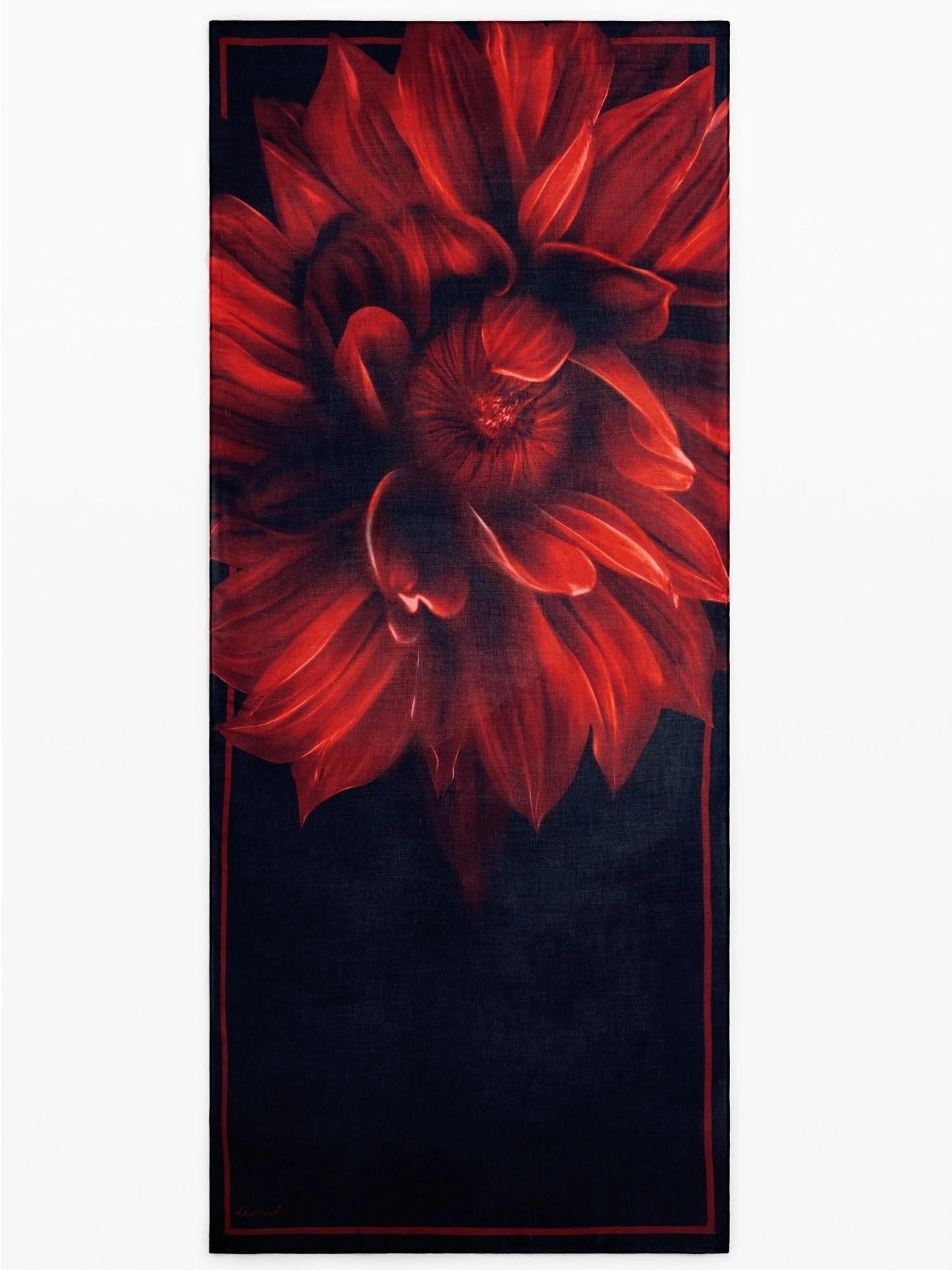 Desigual Foulard rettangolare a fiori Donna Nero