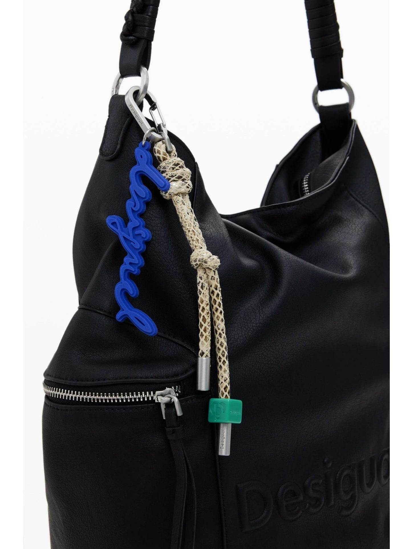 Desigual Zaino convertibile con grande logo Donna Nero